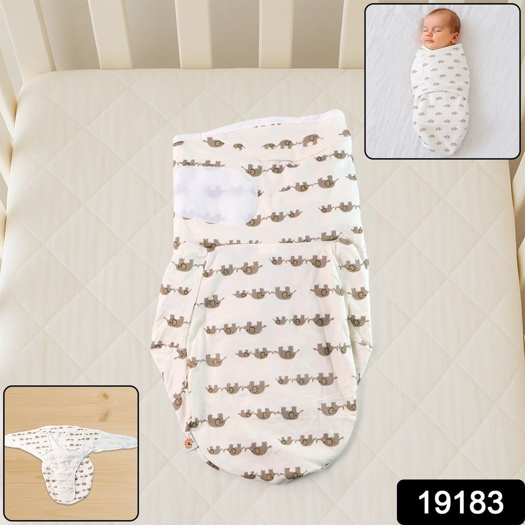 Soft Cotton Adjustable Baby Swaddle Wrap for Newborns (1 Pc) view 2