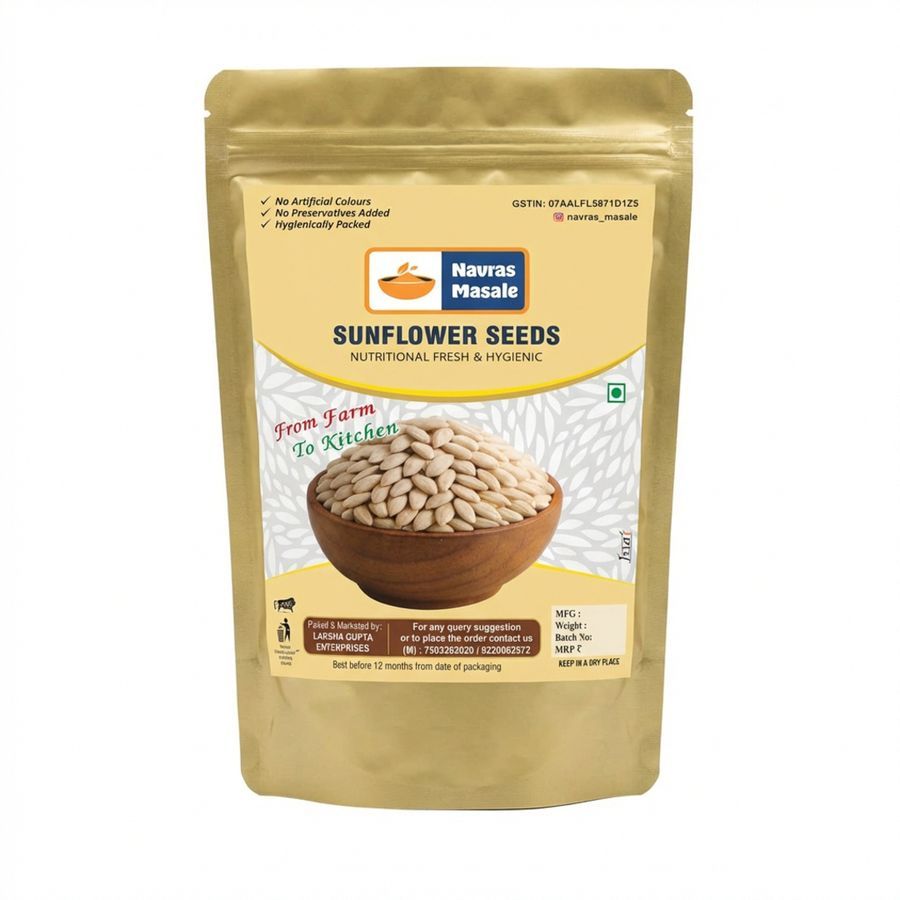 NAVRAS MASALE SUNFLOWER SEEDS 200GM - 200 gm - One pack of sunflower seeds view 2