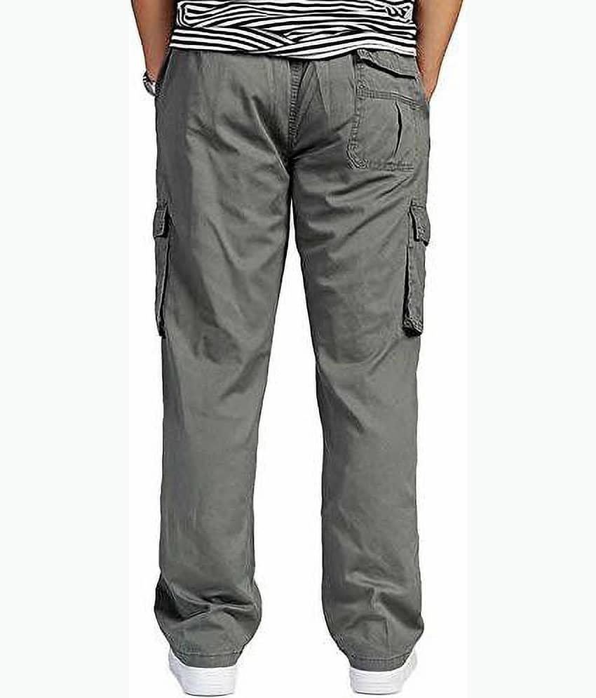 Reoutlook Regular Flat Men's Cargos - Black ( Pack of 1 ) view 2