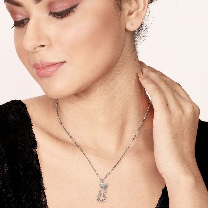 Silver Honey Bunny Pendant with Chain view 2