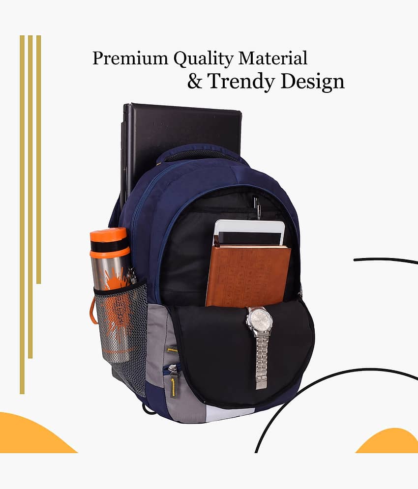 Kyros Blue Polyester Backpack ( 45 Ltrs ) view 2