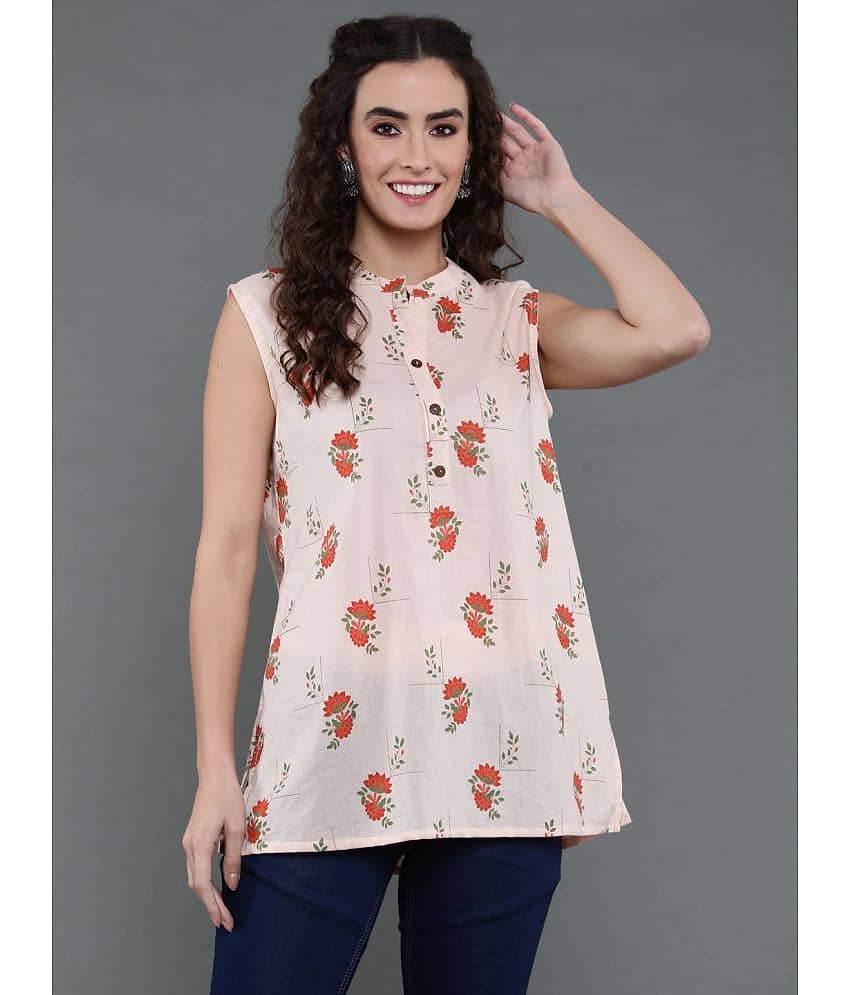 Antaran Women's Cotton Regular Top ( Peach )