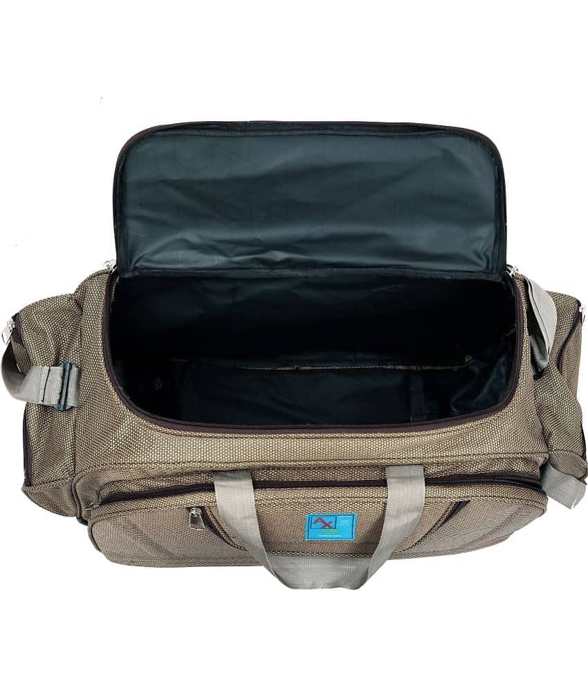 AXEN BAGS - 55 Ltrs Brown Polyester Duffle Trolley view 2
