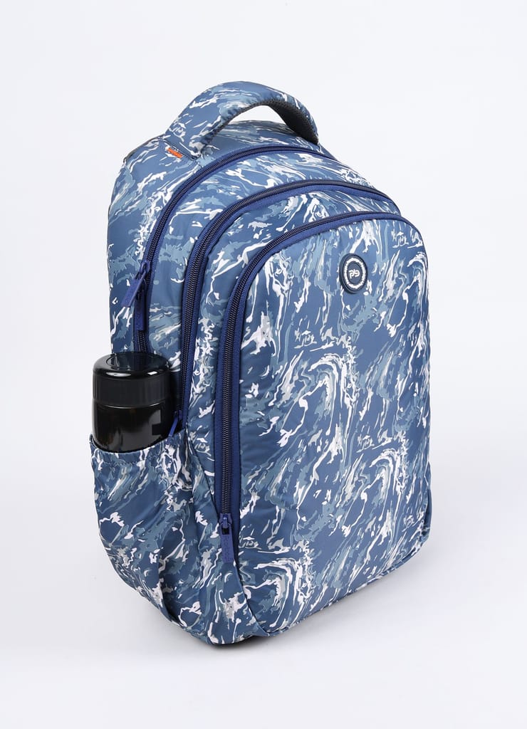 PB Pearlbags Archer 22L printed Laptop Backpack , 3 Compartments, Bottle Holder, Organizer, Premium Fabric, Water Resistant Anti Theft , School & College Bag for Boys and Girls, Office & Travel Bag for Men and Women view 2