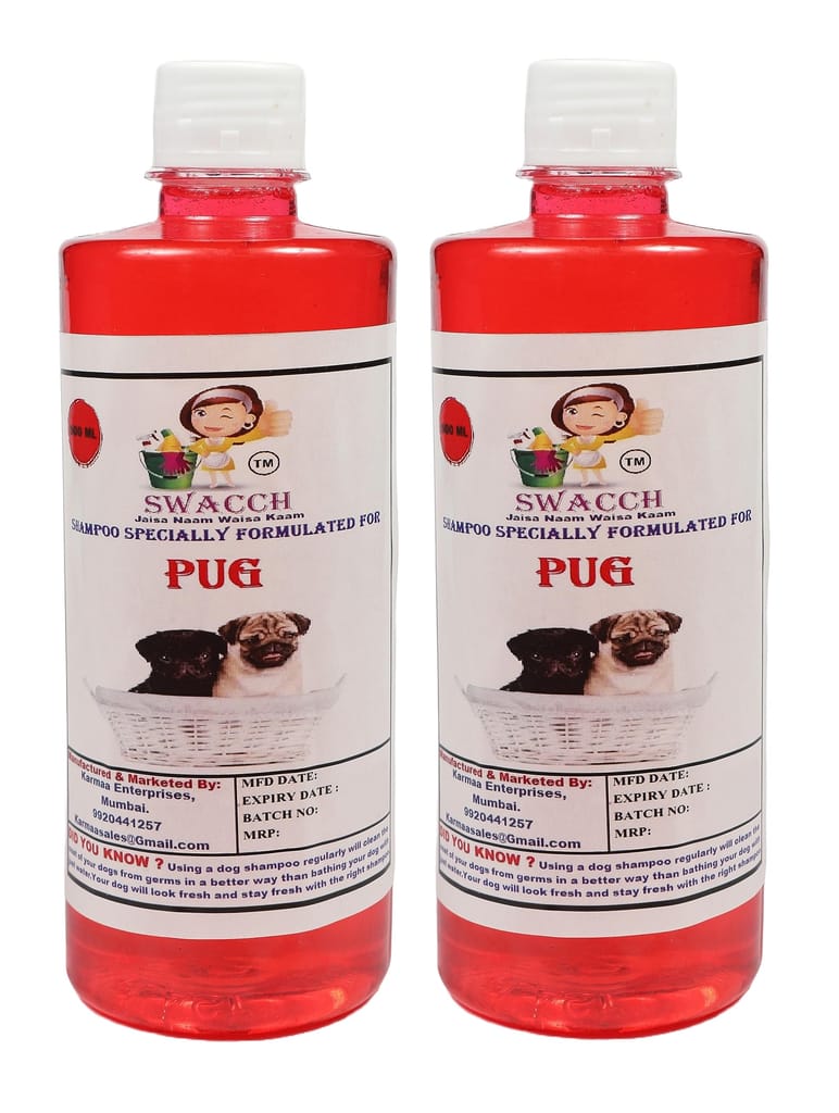 SWACCH Shampoo Specially FORMULATED for Pug (500ML) (Combo Pack of 2) Jasmine view 2