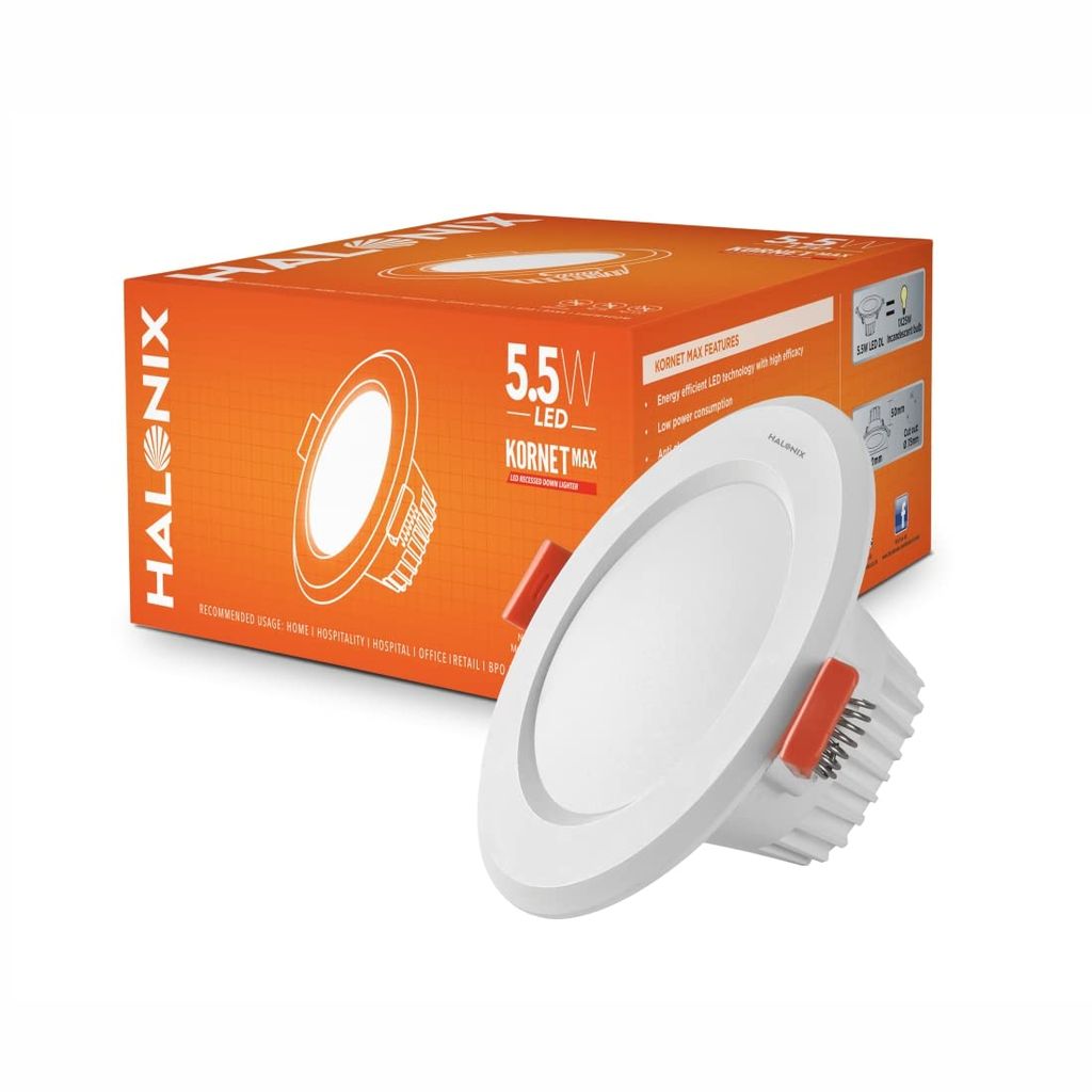 Halonix Kornet 5.5-Watt LED Downlighter (Pack of 2, Cool Day Light) view 2
