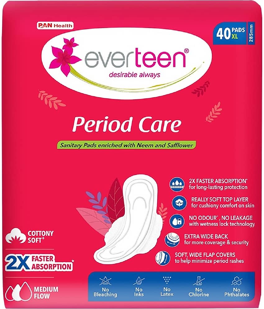 Everteen Period Care XL Soft Sanitary Pads For Medium Flow, 40 Pads Each (Pack of 3) view 2