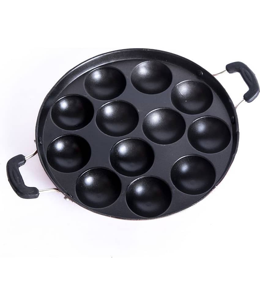 Homepro Non-Stick Set, Appam with Steel Lid 12 Cavity , Mini Uttapam 4 Cavity, Bread Toaster (Pack of 3) view 2