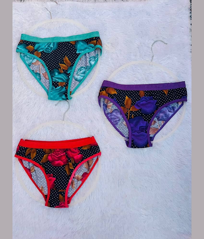 The Tusht Pack of 3 Cotton Hipster For Women ( Multi Color ) view 2
