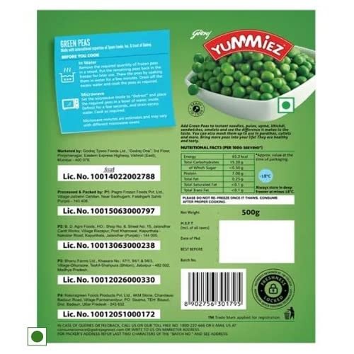 Godrej Yummiez Green Peas, 500 Gm view 2