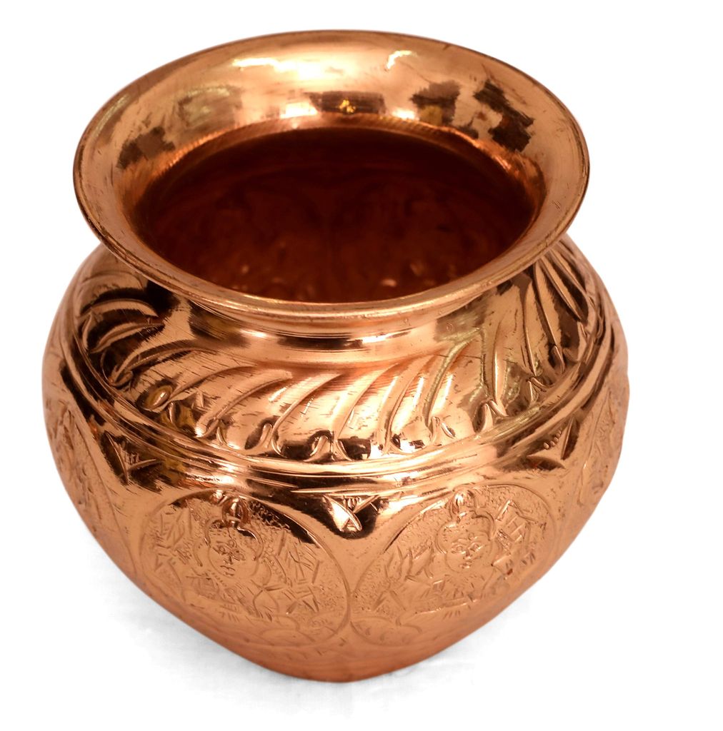 Poompuhar Copper Asthalakshmi Chembu (2inchX4 inchX5 inch) view 2