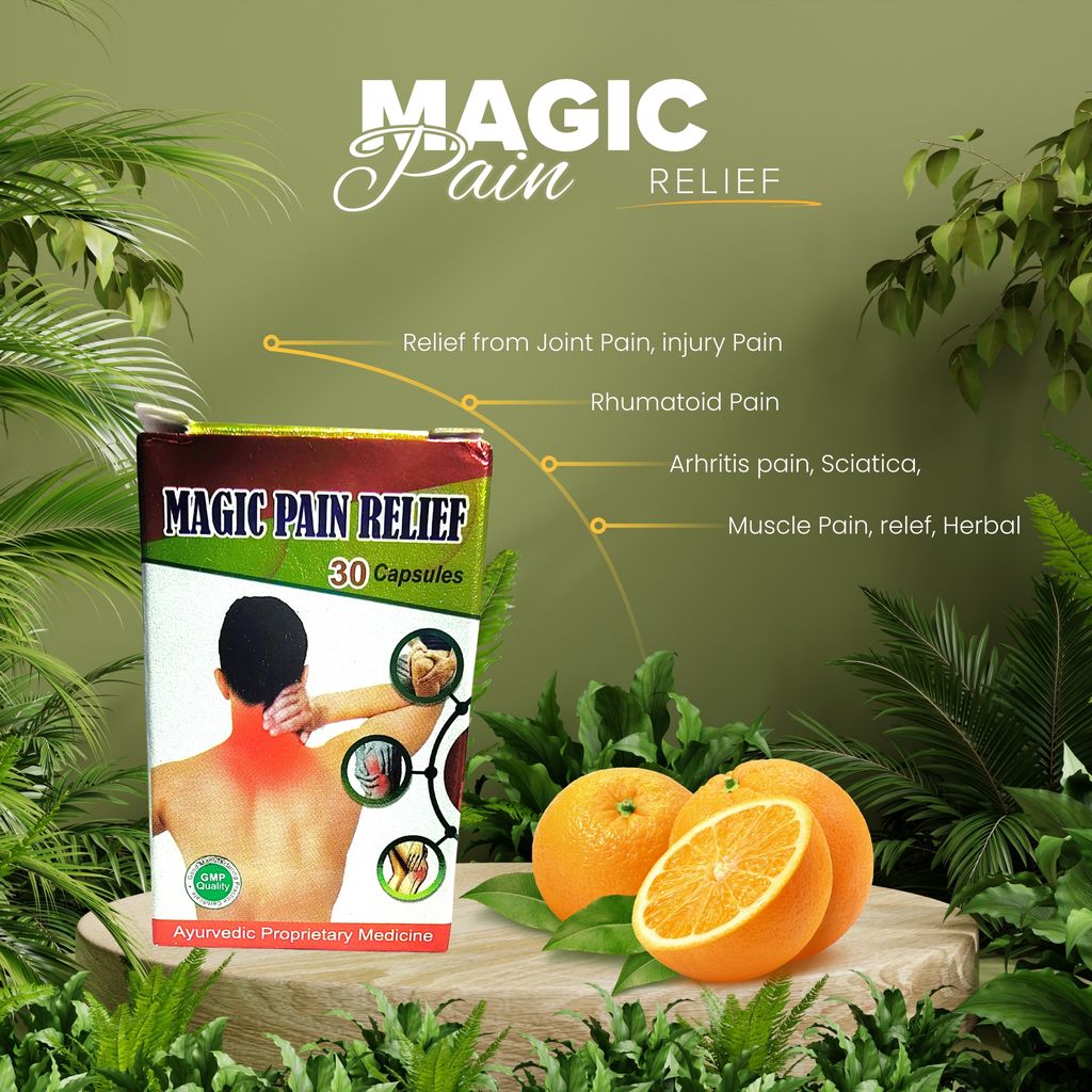 Magic Pain Relief Ayurvedic Joint & Muscle Care Capsules (Pack of 3) Total 90 Tabs view 2