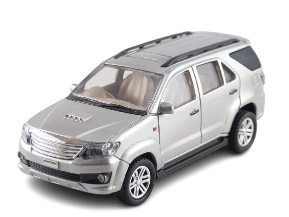 Mehtab Pull Back Plastic Fortuner Car Toys Perfect for Kids Fun (Pack of 1, Silver) view 2