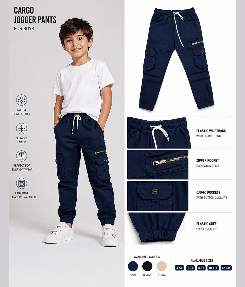 ICONIC ME Pack of 1 Boys 100% Cotton Jeans ( Blue ) view 2