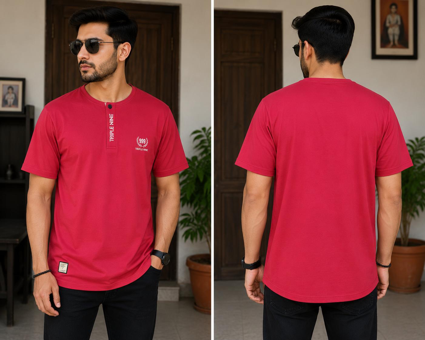 Mens Fancy T-Shirt-Half Sleeve-40