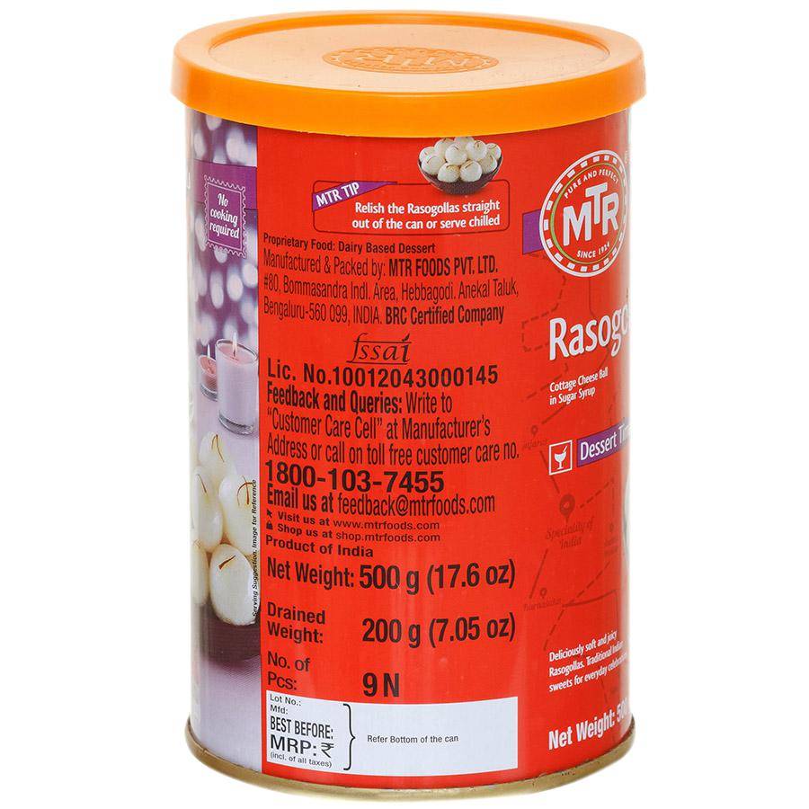 MTR Rasogolla, 500 gm view 2