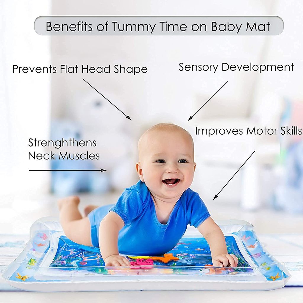 Planet Of Toys Multicolor Water-Mat-Inflatable-Baby-Water-Play-Mat for Infants & Toddlers Fun Play Activity Playmats for Baby (Water Mat) view 2