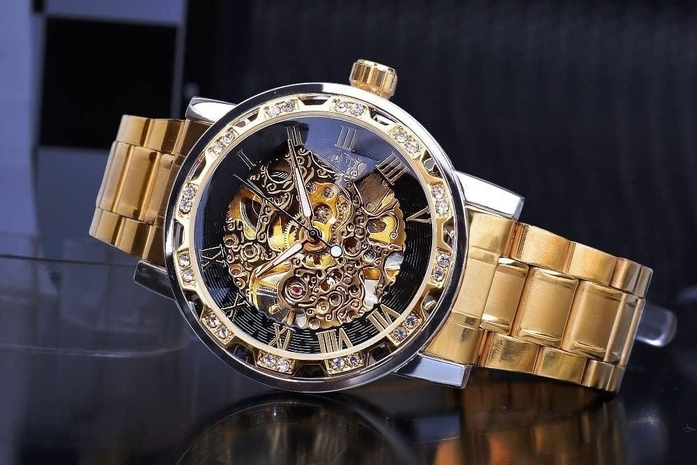 Khrist Auto Kinetics Classic Ease: Timepiece Portfolio Inside Revolving Gears Uncomplicated Grace: Automatic Mechanical Watch Collection Simplistic Elegance Analog Watch For Men view 2