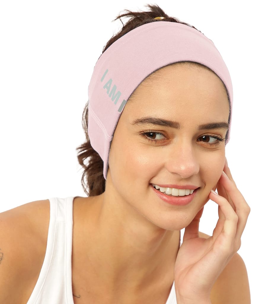 FREECULTR Unisex Bamboo Bandana, Anti Microbial Super Soft & Comfort Fit, Breathable Multipurpose Headband, Face Mask for Dust Protection and Sun - Size Printed Pack of 2-Peach, Sand view 2