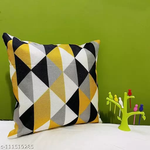 Set of 5 Standard Designer Decorative Throw Pillow/Cushion Covers (Multicolour) (16x16) view 2