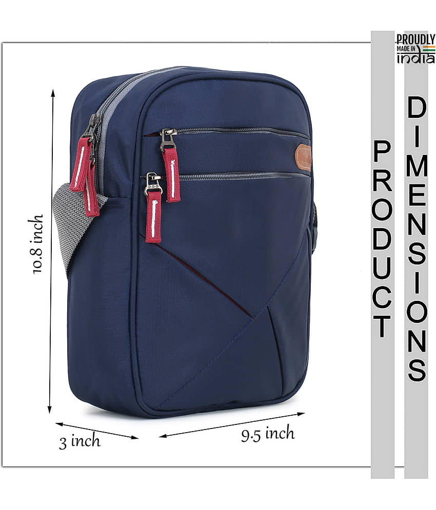 Dezire Crafts Blue Solid Messenger Bag view 2