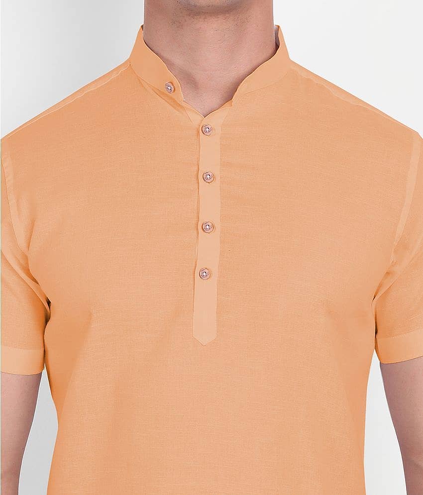 Vida Loca - Peach Cotton Slim Fit Men's Casual Shirt ( Pack of 1 ) view 2