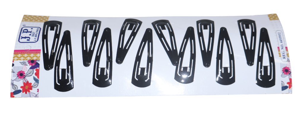 Black Hair Clips - Stylish & Secure Hair Accessories view 2