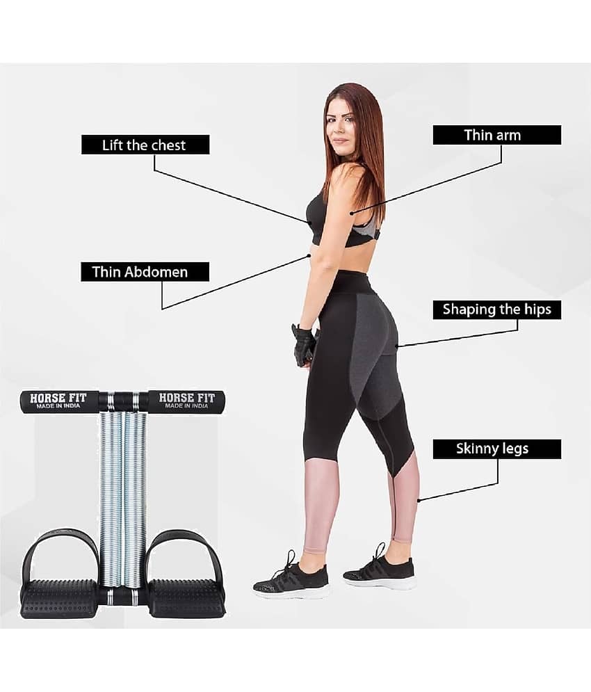 HORSE FIT Double Spring Tummy Trimmer Men and Women for Abs Workout Stomach Exercise Machine for Women and Men Exercise in Gym, Home for Abdominal, Belly Exercise Waist Trimmer, (Multicolor) view 2