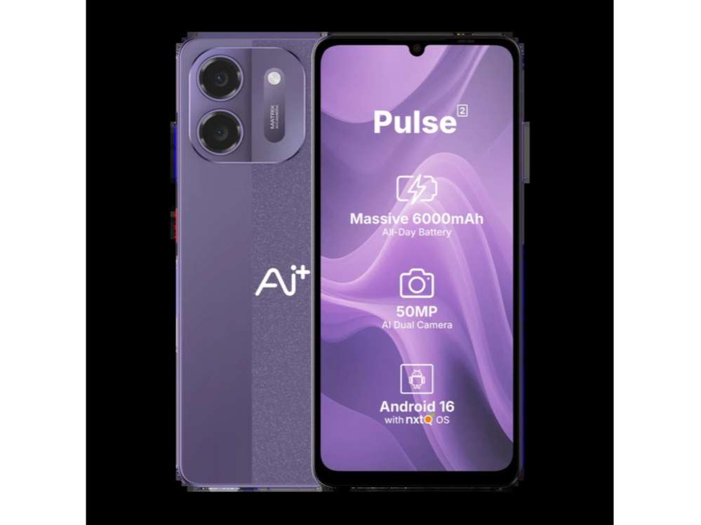 Ai+ Pulse 2 Smartphone, 4GB RAM, 64GB Storage - Purple