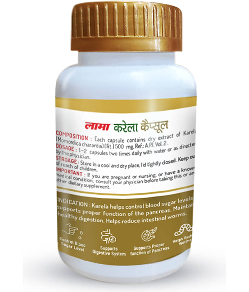 Lama Karela 60 Veg Capsules Capsule 1 No.S Pack of 1 view 2
