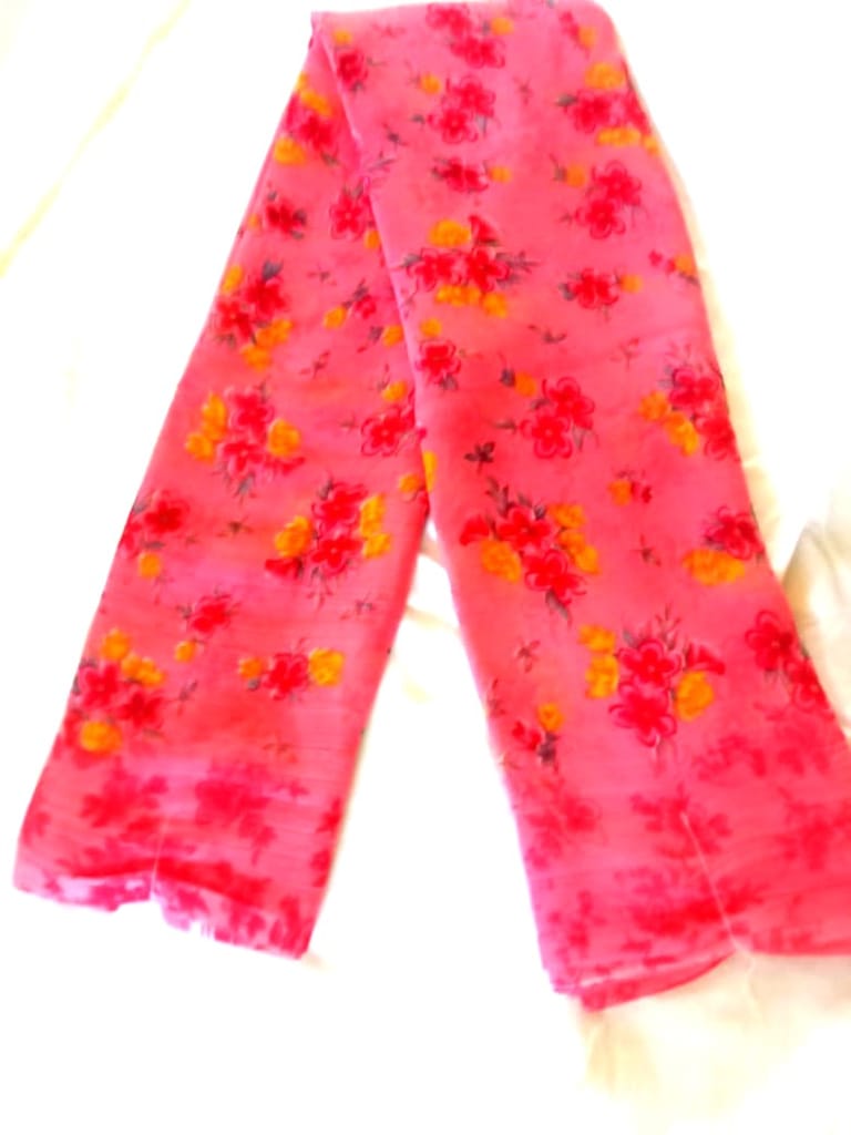 Light Pink Floral Georgette Saree With Blouse view 2