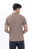 Chocolate Chip Polo With Mandarin Collar view 2