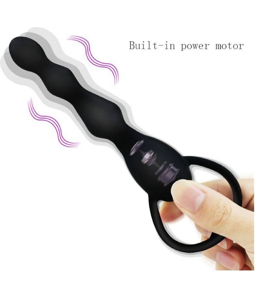 Vibrating Anal Beads - Flexible Silicone Anal Sex Toy Bulet Vibrator for Men, Women and Couples By Knightriders view 2