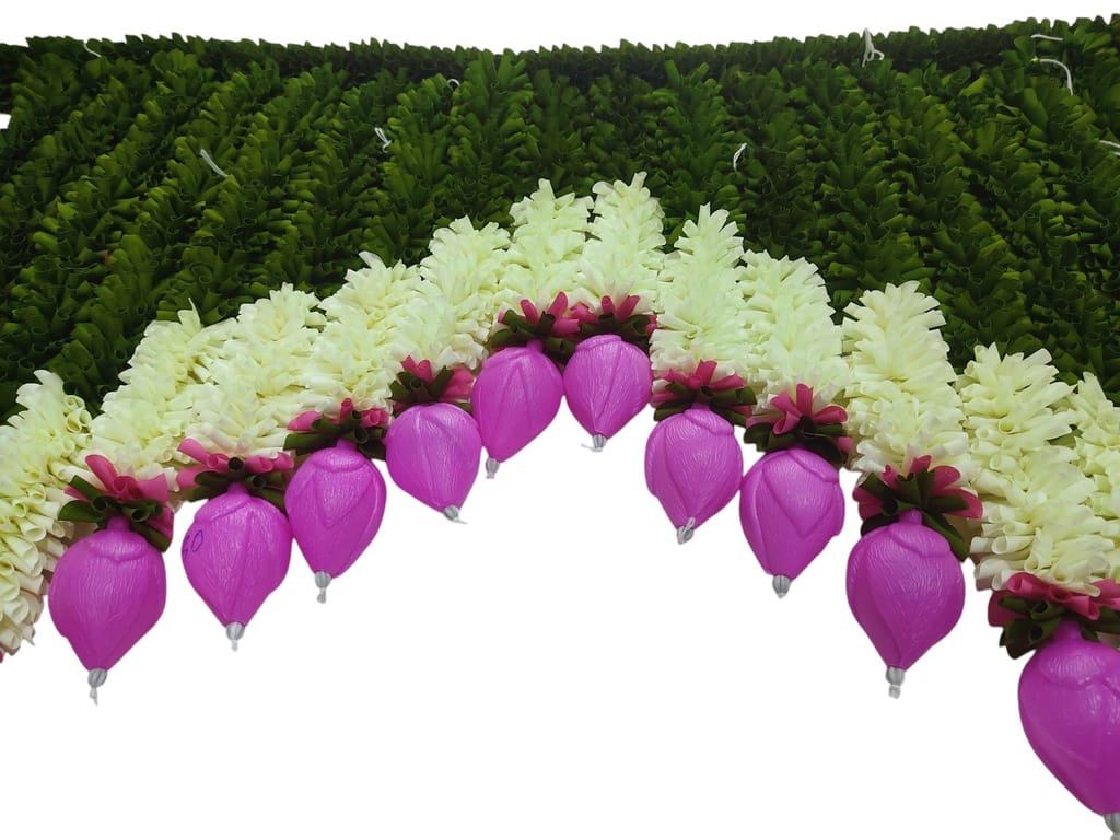 Artificial Marigold Fluffy Flower Door Hanging Toran for Home Decor view 2