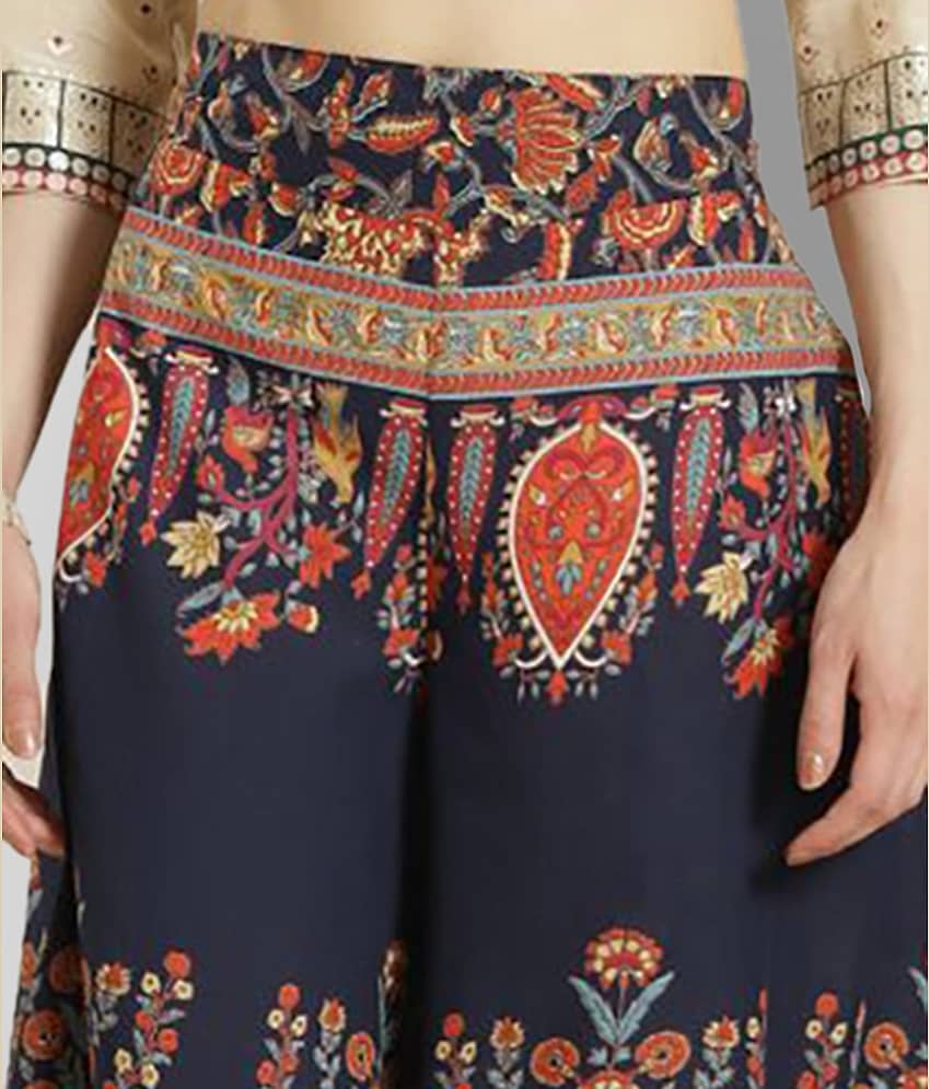 Juniper - Multicolor Cotton Flared Women's Palazzos ( Pack of 1 ) view 2