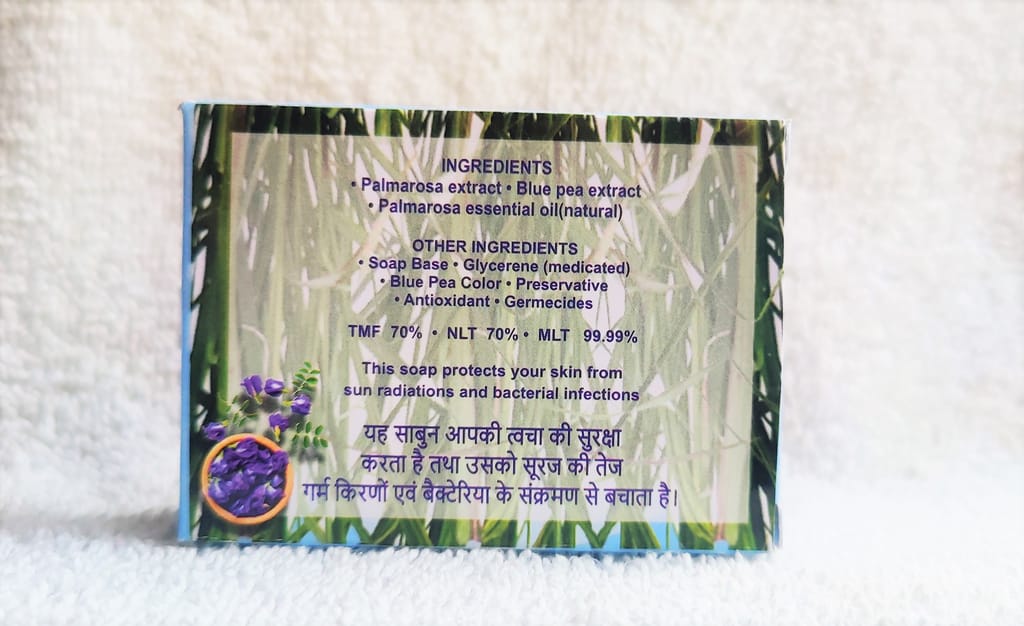 palmarosa blue pea glycerene bath soap(100gm) view 2