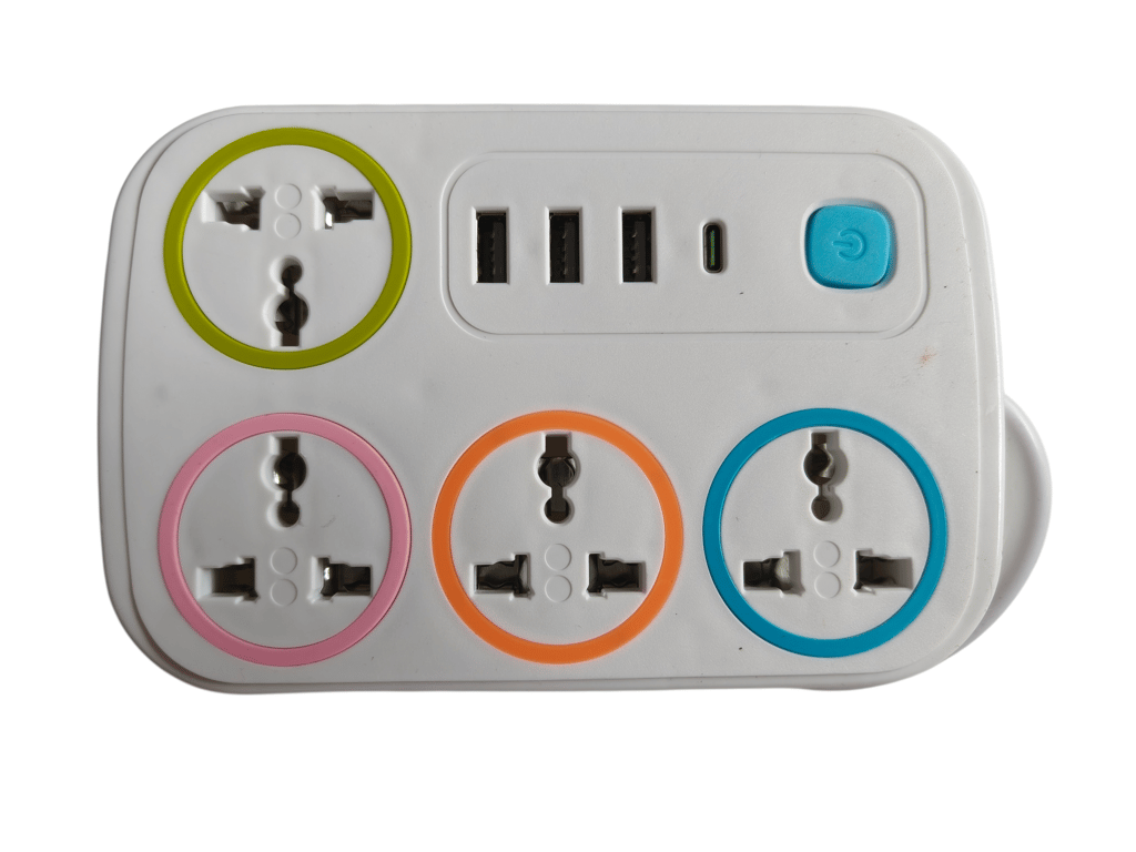 OmniCharge 4-Socket Universal Power Hub with 20W USB-C Fast Charging view 2