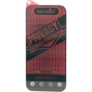 Full Coverage Anti Spy Screen Protector - Privacy Tempered Glass for iP15 Pro view 2