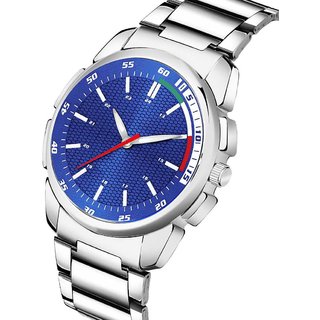 HRV Men's Round Dial Silver Strap Analog Watch view 2