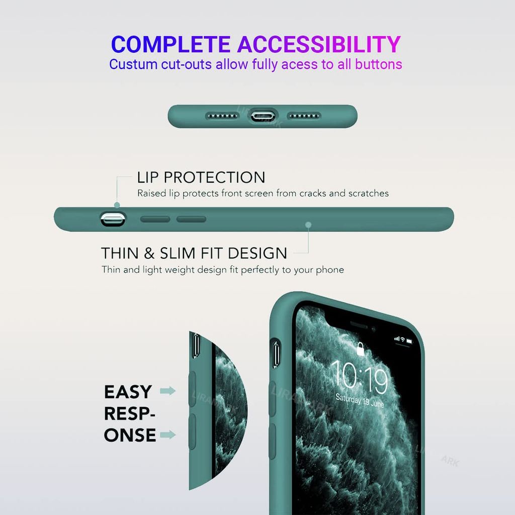 LIRAMARK Liquid Silicone Soft Back Cover Case for Apple iPhone 11 view 2
