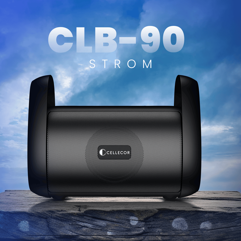 Cellecor CLB-90 STROM | 10 Hr Playtime | BT-v5.3 | 2600mAH | Water Resistant 10 W Bluetooth Speaker-Black view 2