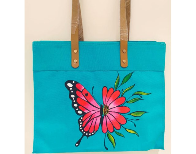 Hand Painted Canvas Bag (Model - 4)