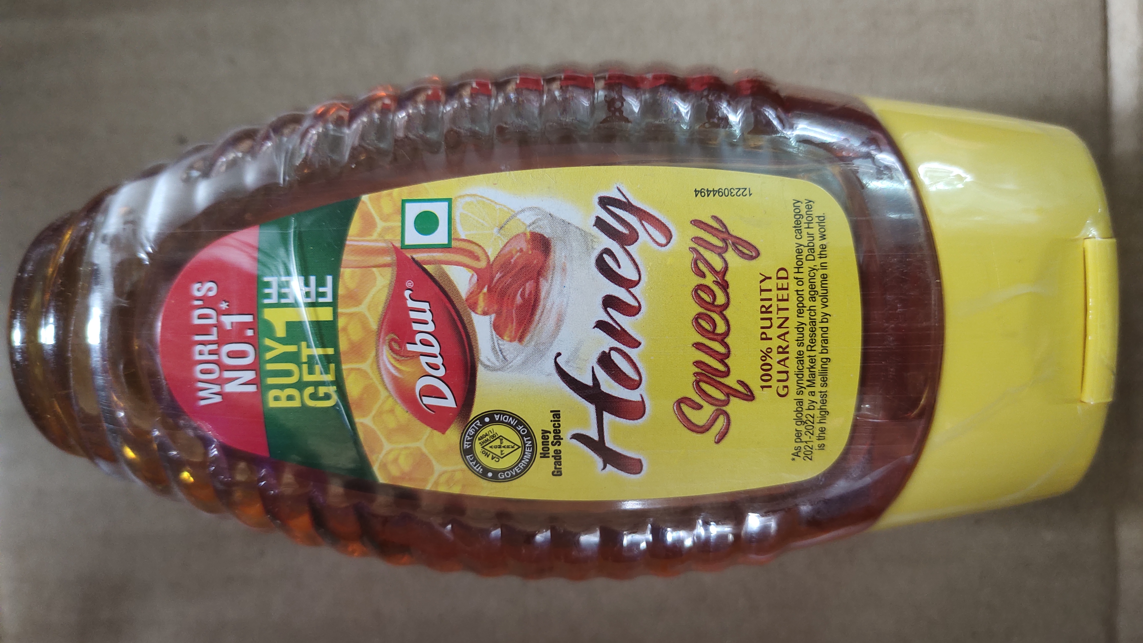 Dabur Honey - Squeezy, 100% Pure, Rich In Nutrients, No Sugar, Boosts Immunity, 225 gm +225gm (buy 1 get 1)