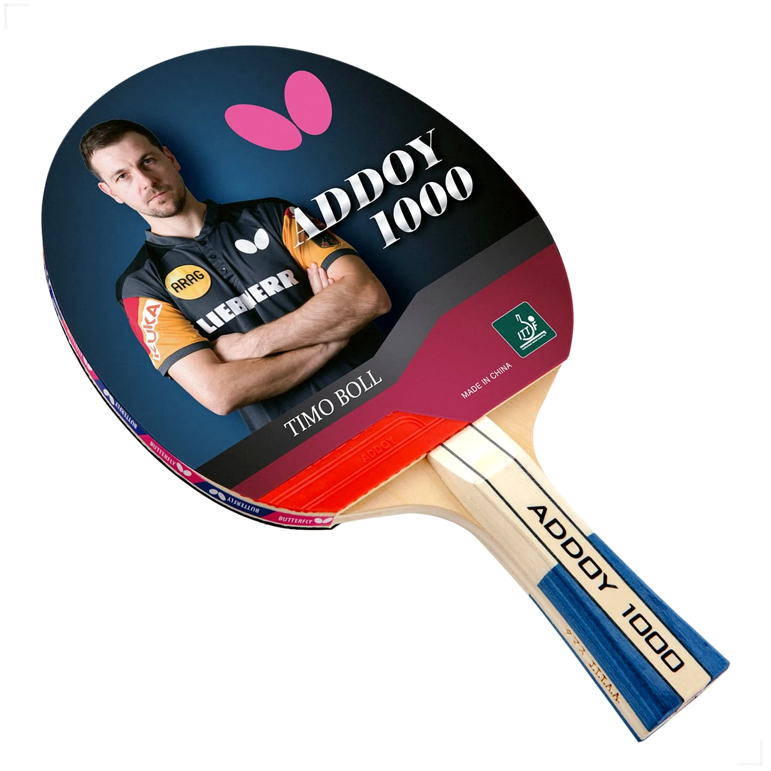 Butterfly Addoy 1000 Shakehand Ping Pong Paddle: Beginner-Friendly Table Tennis Bat with Maximum Control and Spin by Total Sporting And Fitness Solutions Pvt Ltd view 2