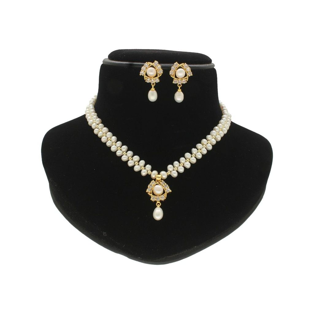 Sri Jagdamba Pearls Elegance Pearl Necklace Set view 2