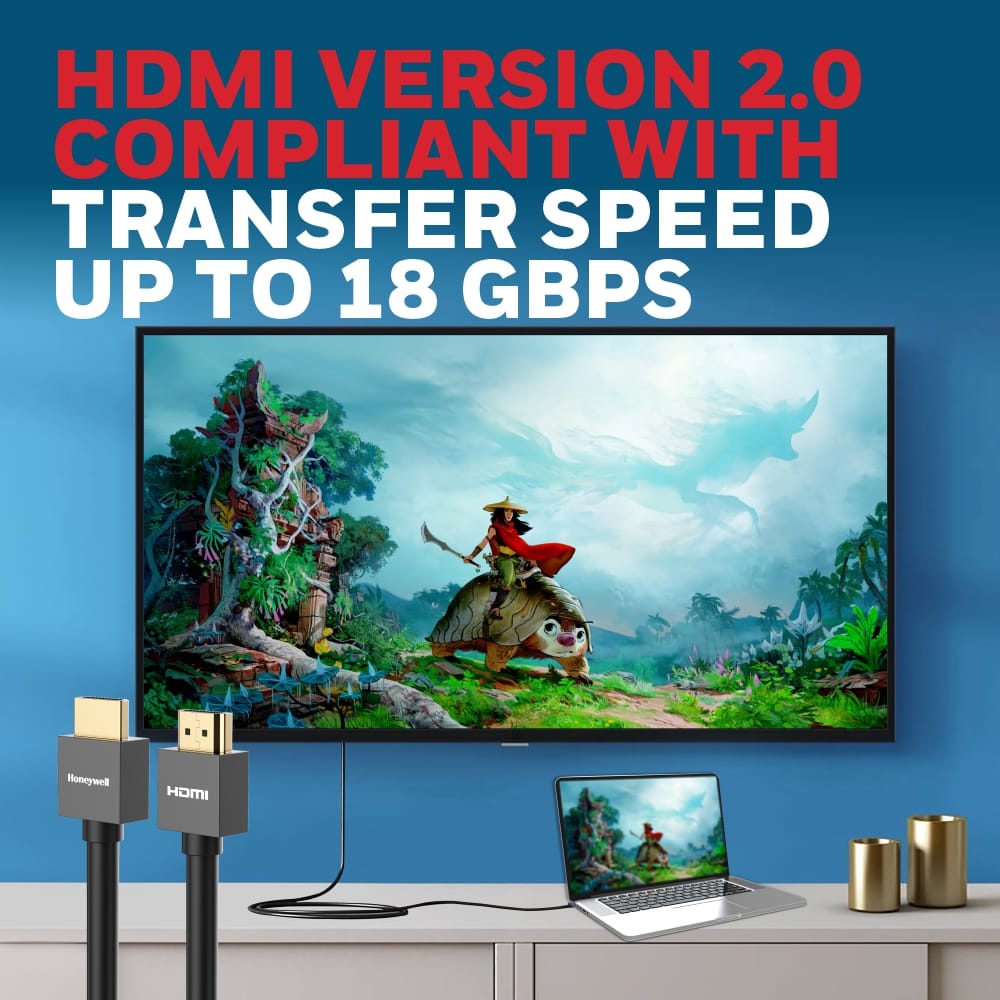 Honeywell High-Speed HDMI V2.0 Cable With Ethernet- 2 Meters view 2
