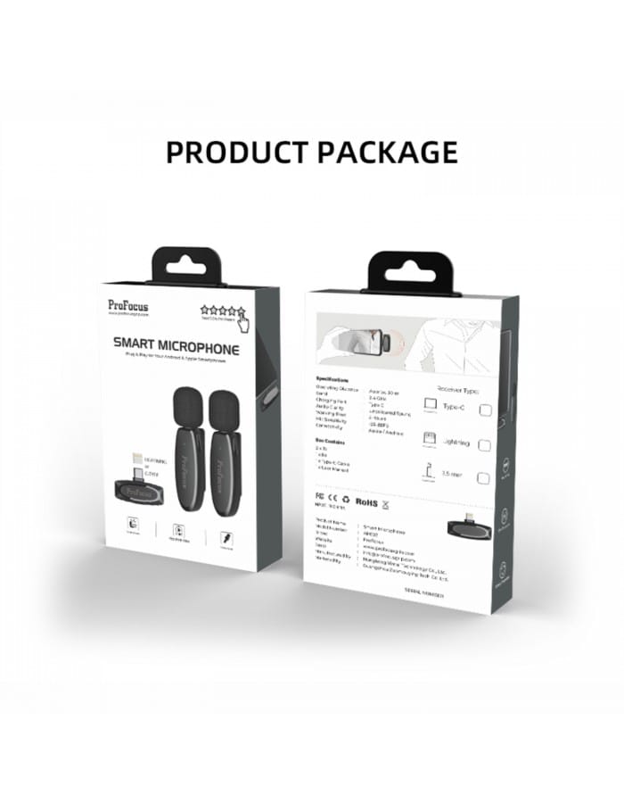 Smart Microphone By ProFocus (AP003) Lightning Receiver, Plug & Play For Your Apple Smartphones view 2