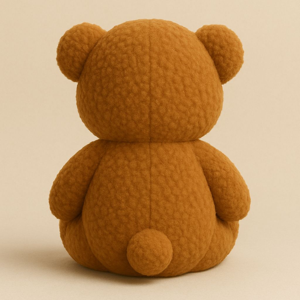 Browm & White teddy bear view 2