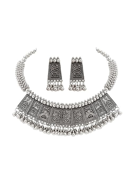 Oxidised Silver Silver Jewel Set (Pack of 1) view 2