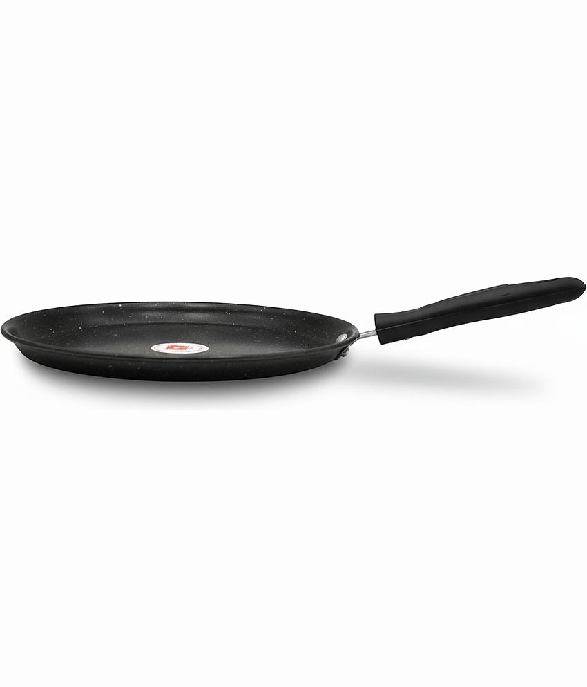 LAZYWINDOW Non Stick Iron Dosa Tawa/Flat Tawa Induction Bottom Bakelite Handle 2 mm Thickness 24 cm Diameter view 2